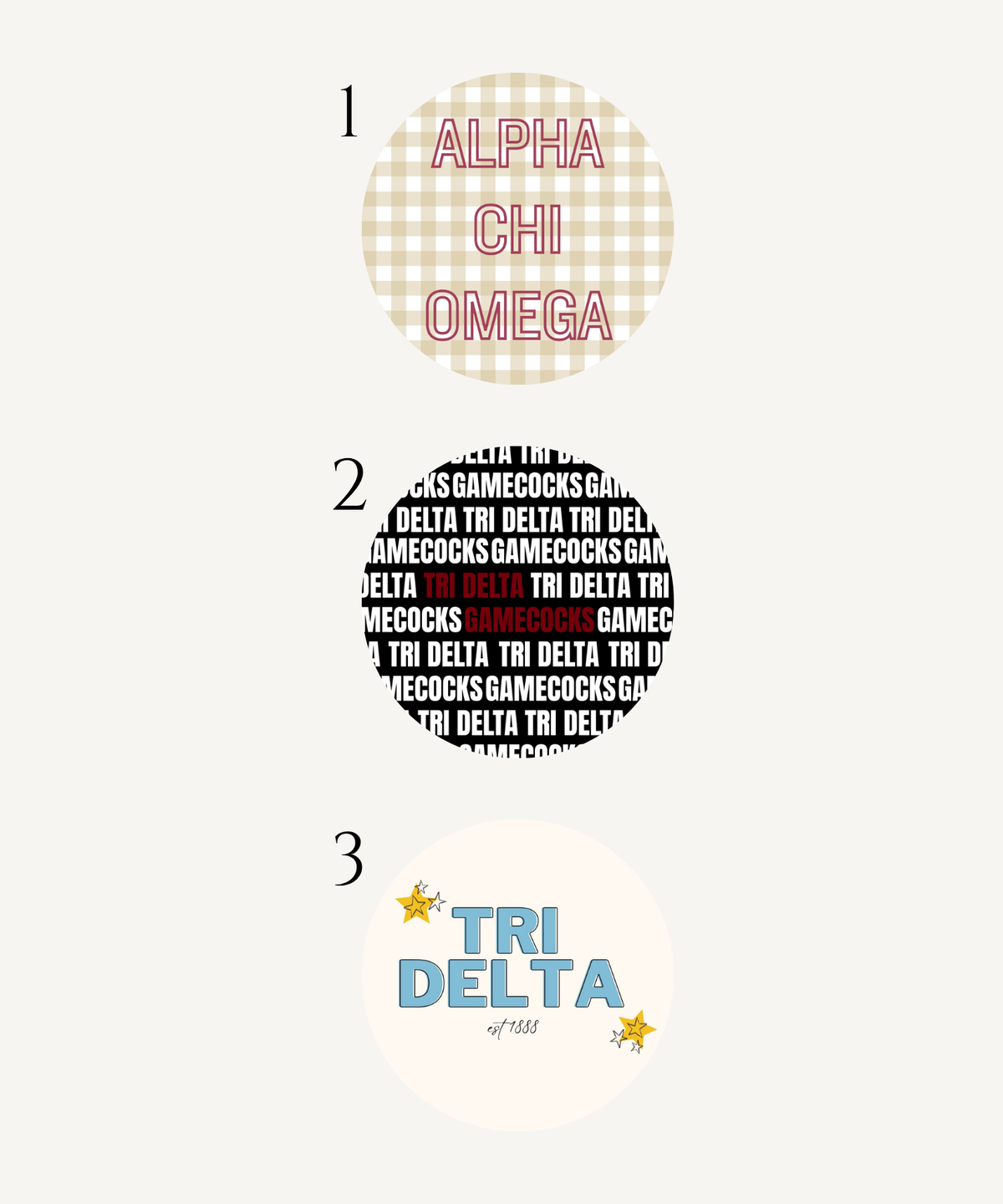 Sorority Buttons