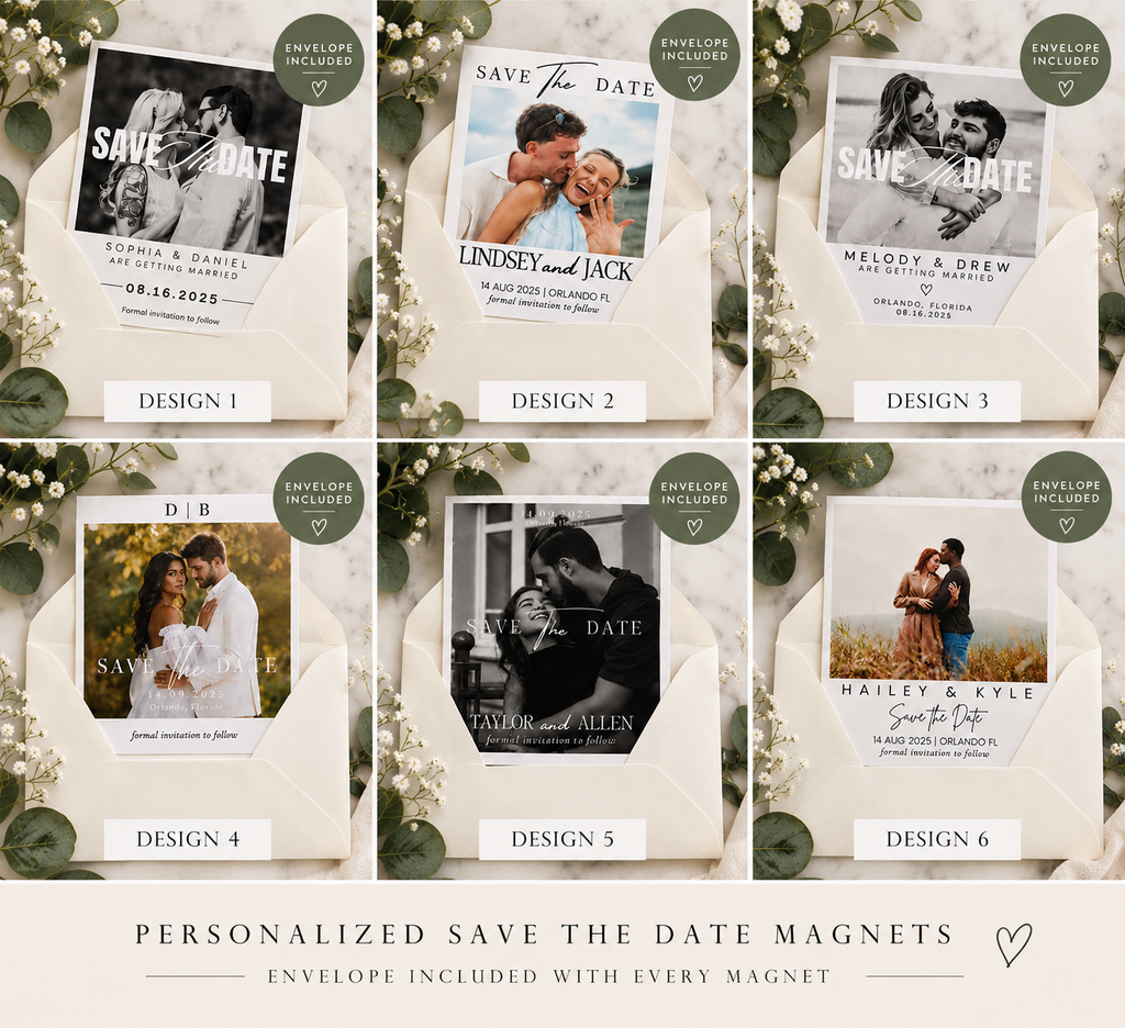 Personalized Save the Date Photo Magnets