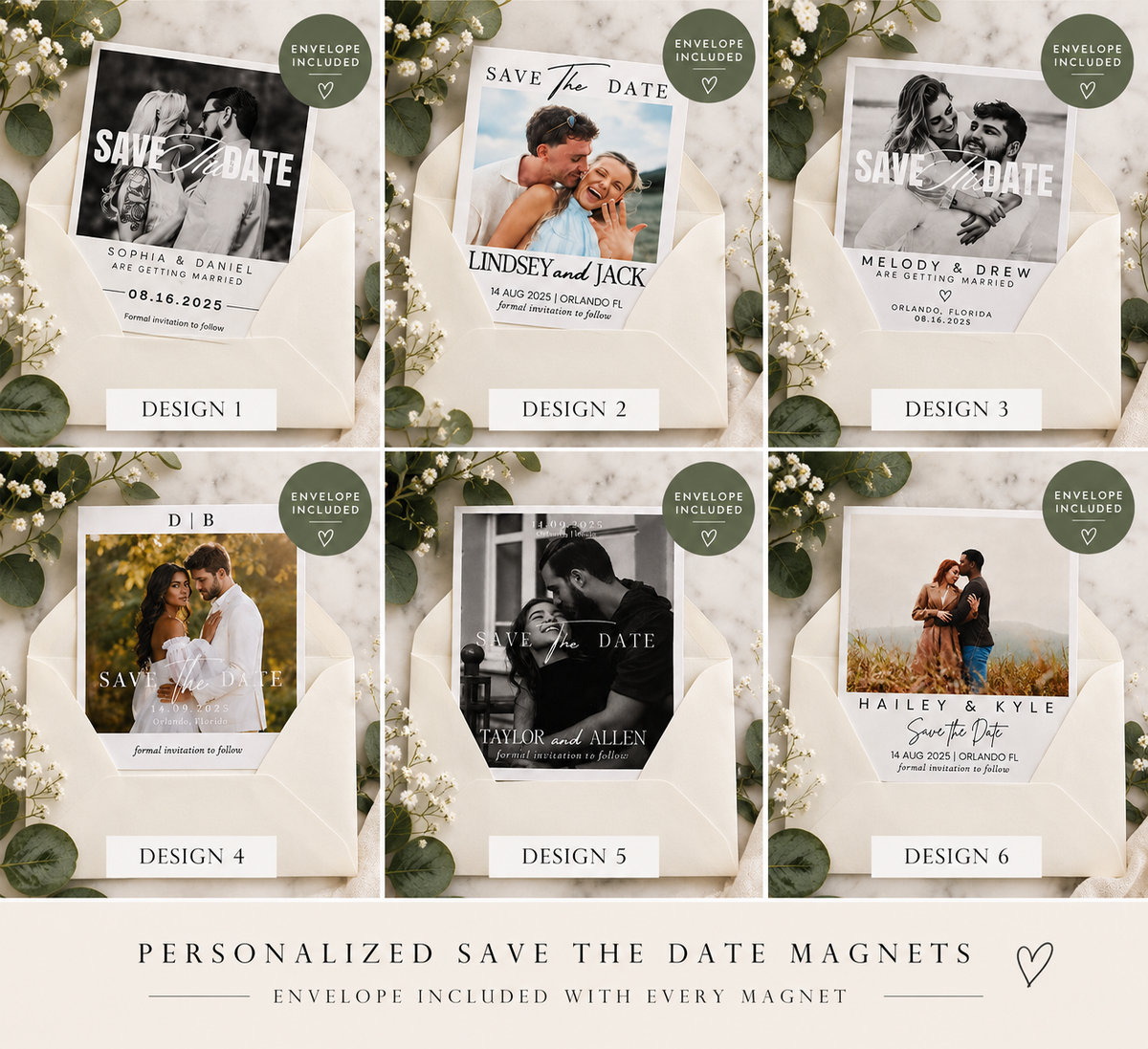 Personalized Save the Date Photo Magnets