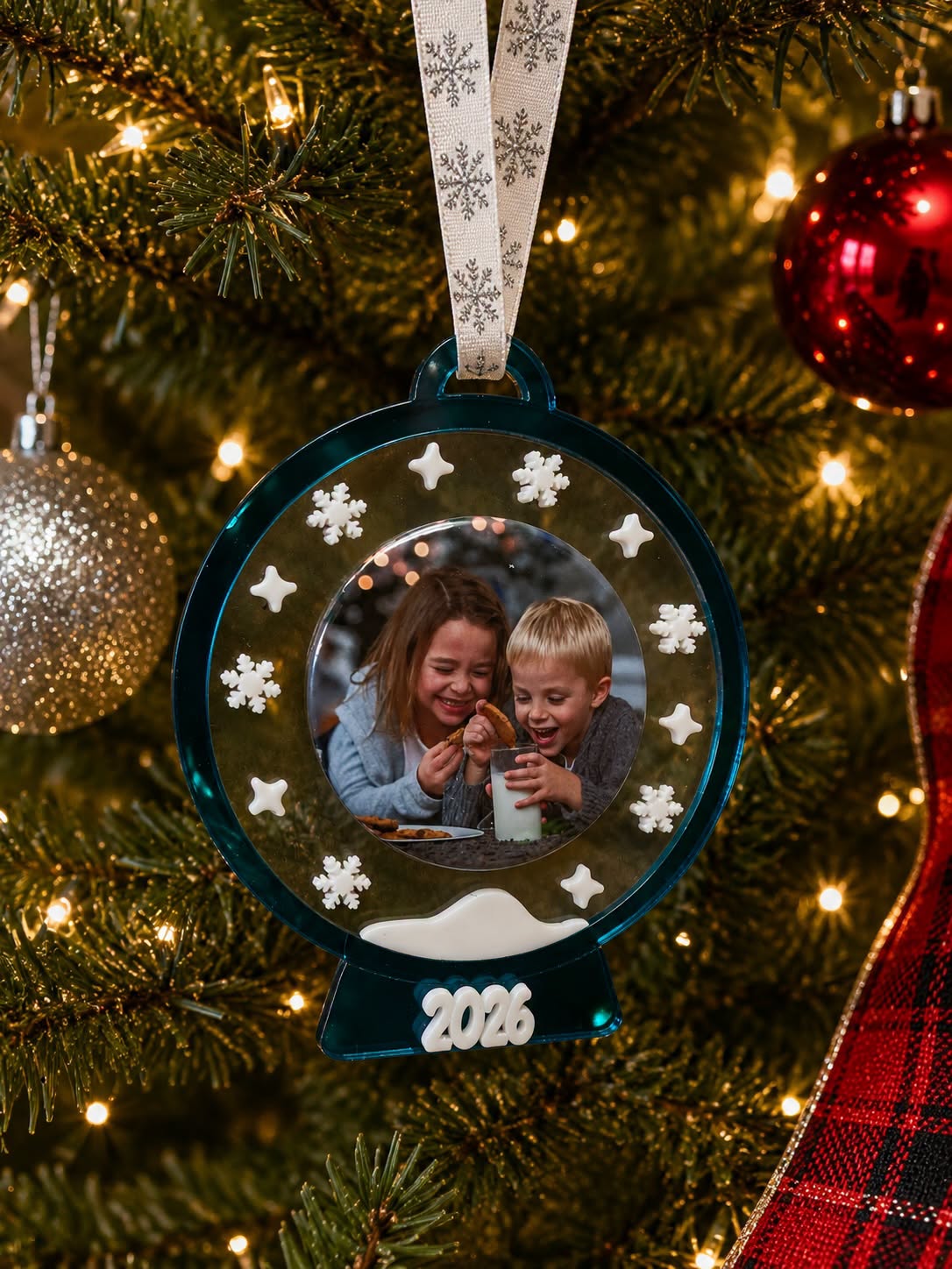 Snowglobe Custom Photo Ornament