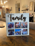Family frame with photo magnets