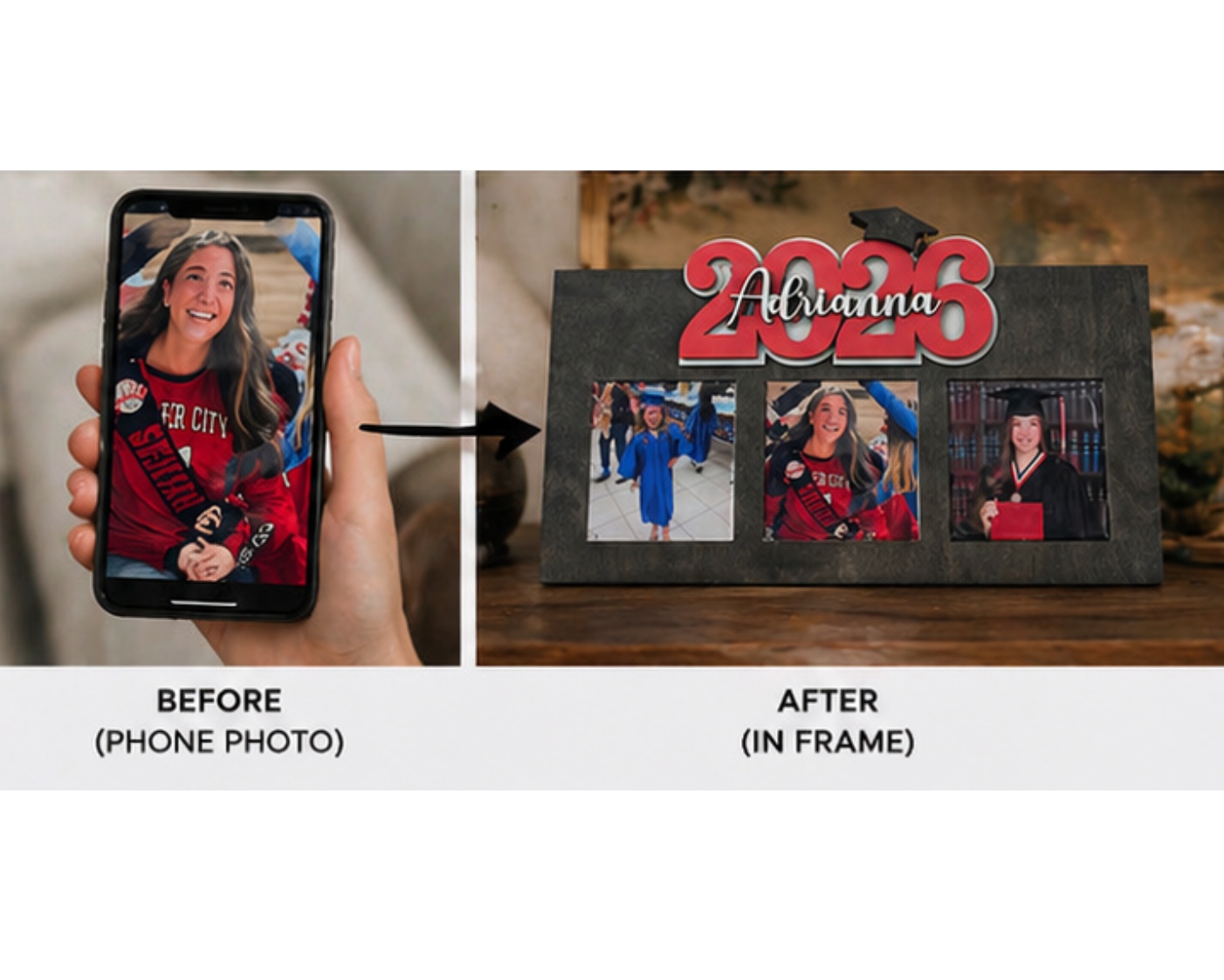 Custom Graduation Frame 2026 with Photos