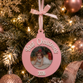 Baby's first Christmas Custom Photo Ornament