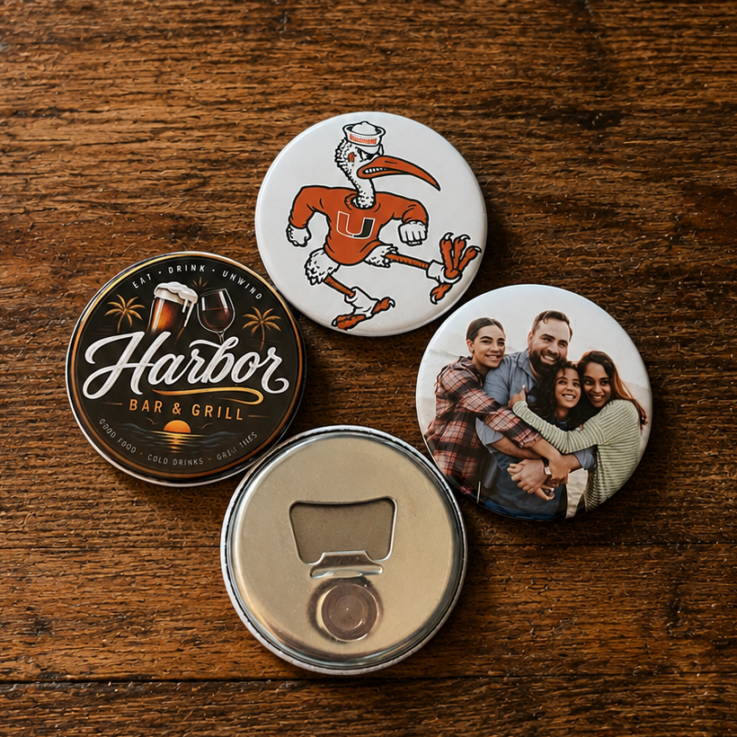 magnetic bottle openers with custom photos or logos