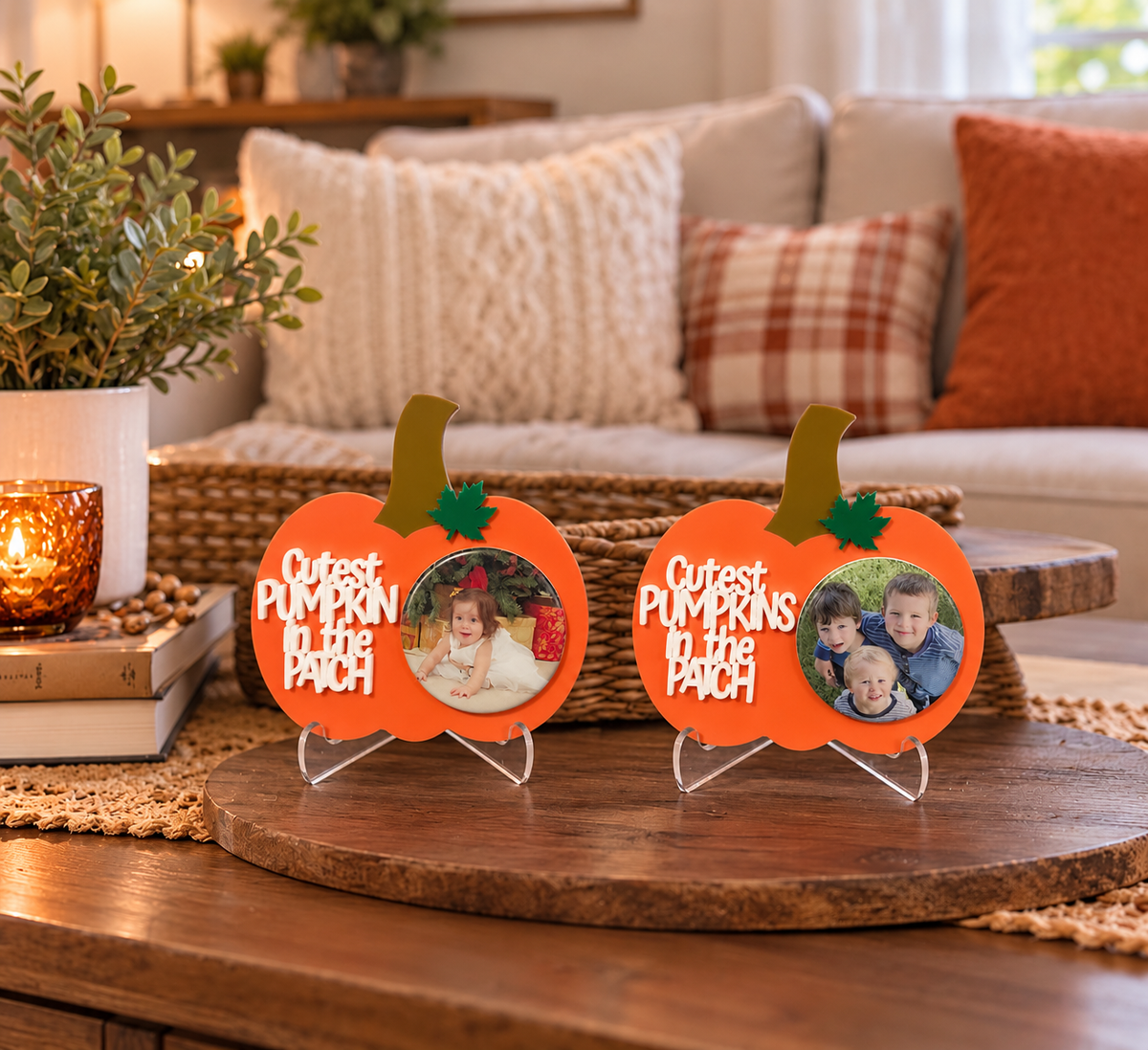 Cutest Pumpkin/s in the Patch stand- handcrafted